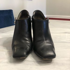 Black Leather Alfaro Booties